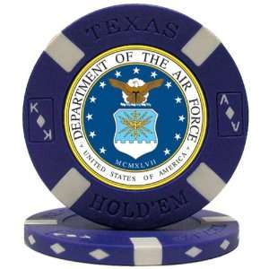  U.S.AIR FORCE Seal on Big Slick Texas Holdem Poker Chip 