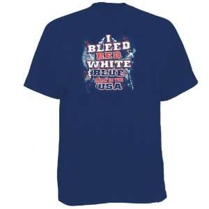   Blue I Bleed Red White and Blue Made in the USA T Shirt Health