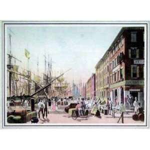 South Street From Maiden Lane 1828    Print 