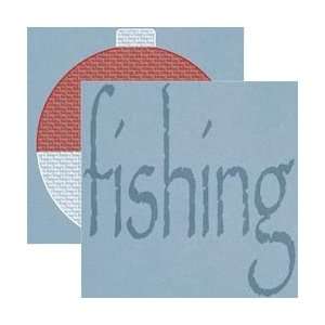  Sided Cardstock 12X12 Fishing; 25 Items/Order Arts, Crafts & Sewing