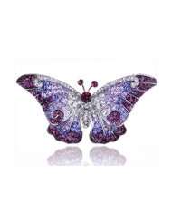 Empress Monarch Purple Winged Butterfly Swarovski Crystal Rhinestone 