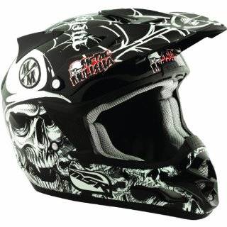   Metal Mulisha Mens Motocross Motorcycle Helmet   Black / X Large