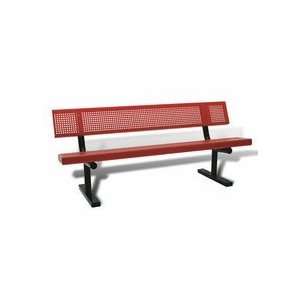  6 Portable PVC Coated Bench with Back