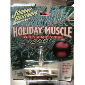 Johnny Lightning 2001 Holiday Muscle Ornaments GoldYellow 71 Road 