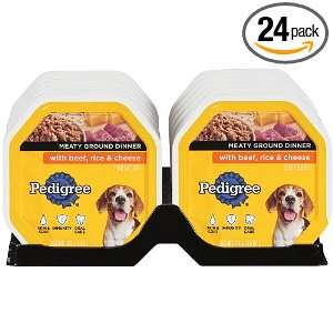 Pedigree Traditional Ground Dinner with Beef, Rice & Cheese 3.5oz 