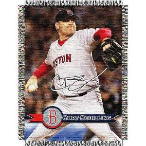  Curt Schilling #36 Boston Red Sox MLB Woven Tapestry Throw 