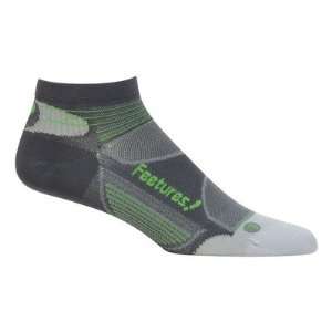   Light Cushion Low Cut Sock in Carbon / Electric Green (Set of 3) Baby