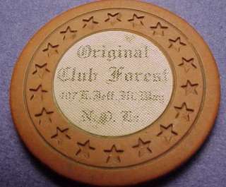 New Orleans Obsolete Casino Chip Club Forest Nice(pa401)  