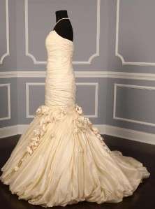AUTHENTIC Ines Di Santo Flora Ivory Silk Taffeta Strapless Bridal Gown 