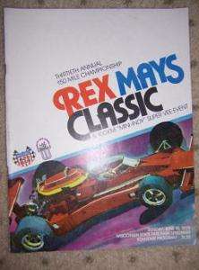 1979 Rex Mays Classic Car Racing Program AJ Foyt USAC o  
