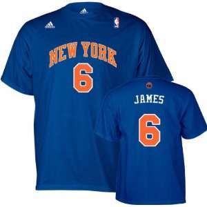  LeBron James adidas White Name and Number New York Knicks 