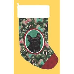 French Bulldog Black Christmas Stocking