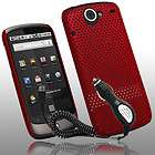 HARD MESH CASE COVER FOR HTC GOOGLE NEXUS ONE G5 RED  