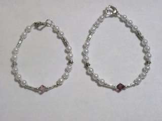 Mother/Daughter Matching Crystal Birthstone Bracelets  