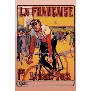  Francaise Bordeaux Paris Bicycle Race   Poster by Marodon 