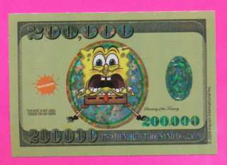 New spongebob money prismatic novelty sticker 1 12  