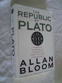 THE REPUBLIC OF PLATO BY ALLAN BLOOM 1991 PB 9780465069347  