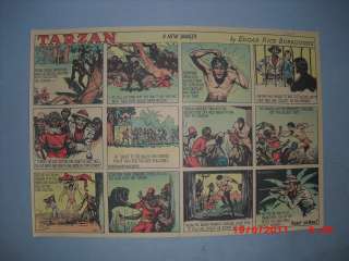 Tarzan Sunday Page by Burne Hogarth from 1/22/1939  