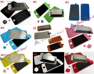   +Touch Screen Digitizer Assembly+Button+Housing For iPhone 4g  