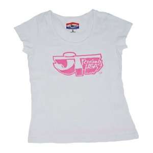 JT Racing USA 3D Womens Short Sleeve Casual Wear Shirt   White / X 