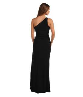 Laundry by Shelli Segal One Shoulder Sleeveless Gown w/ Side Sequins 