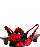 red satin shoes and Women” 