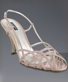 Dolce & Gabbana light pink patent leather strappy heeled sandals 