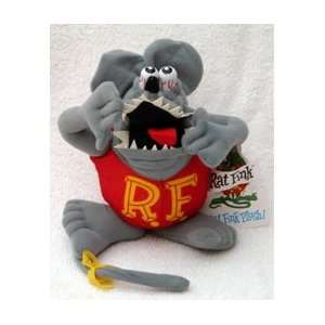 Rat Fink Plush with Suction Cups for Car Window Grey