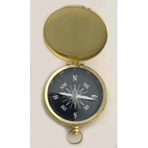  3 Black Face Solid Brass Compass w/Cover Camping and 