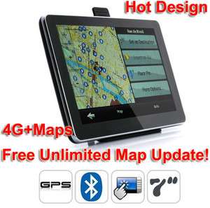 4GB Free Maps + 7 7.0 HD GPS Navigation Bluetooth AV IN FM 128M RAM 