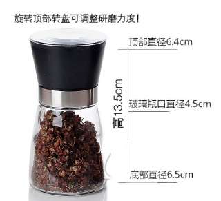 Hot Sale Manual Hand Glass Pepper Grinder Salt&Pepper Mill