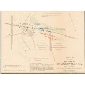   1895 Civil War Map of the Affair at Dranesville, VA
