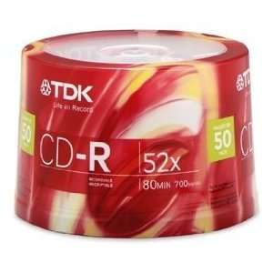  TDK TDK 52X CD R Recordable Media Spindle, 700MB/80 