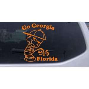 Orange 14in X 13.1in    Go Georgia Pee On Florida Car Window Wall 