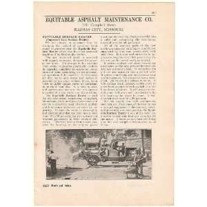  1927 Equitable Asphalt Maintenance Co Surface Heater Print 