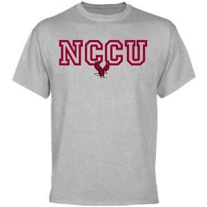  North Carolina Central Eagles Wordmark Logo T Shirt   Ash 
