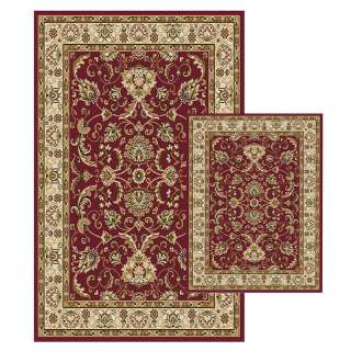Traditional Persian Two Pieces Area Rug Oriental Floral Vines Border 