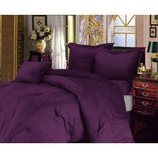   Rich Purple Microsuede Comforter/bed in a bag Set Twin Size Bedding