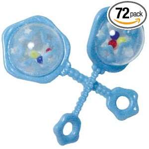  Plastic Blue Baby Rattles Baby Shower Favors   Package of 