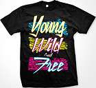 Young Wild And Free Mens T shirt Wiz Khalifa Snoop Dogg Rap Artist 