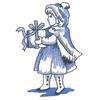 Viking 1+/Rose Embroidery Card VICTORIAN BLUE CHRISTMAS  