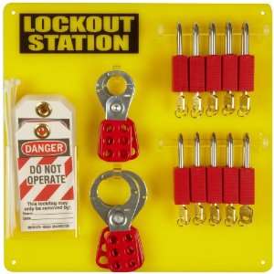  Brady Padlock, Hasp, and Tag Lockout Station, Includes 10 