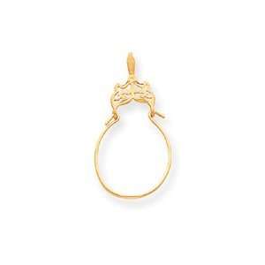  14k Yellow Gold Filigree Charm Holder Jewelry