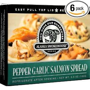   Garlic Salmon Spread Serving Design, 3.5 Ounce Boxes (Pack of 6