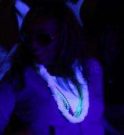 Blacklight UV Reactive Neon Bead Necklaces, Black light  