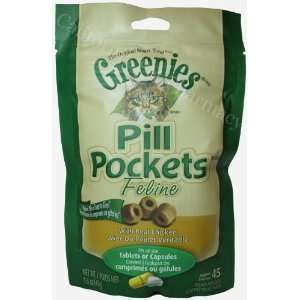  Greenies Pill Pockets For Cats Chicken (1.6 oz) 45 ct Pet 
