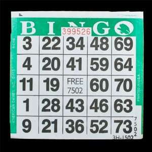  1 on Green Bingo Cards   1500 cards Toys & Games