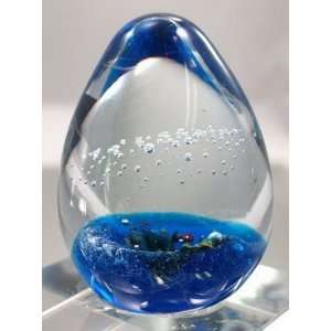 Murano Design Mouth Blown Glass Art Seaworld Bubble Egg Handmade Art 
