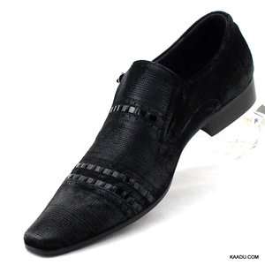 CK1141 Chris Kaadu Men Dress Comfort Shoe Loafer Black  