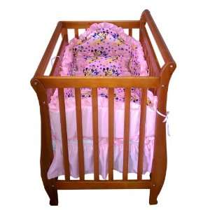  6 Piece Mini Crib Pink Mickey and Friends Bedding Set 